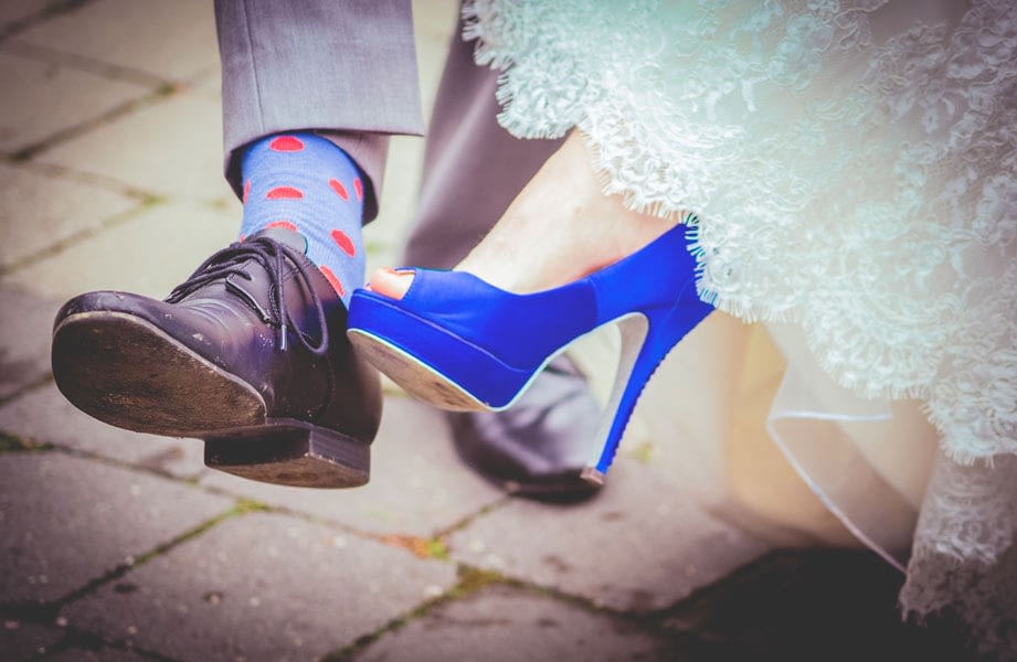 zapatos de una novia millennial